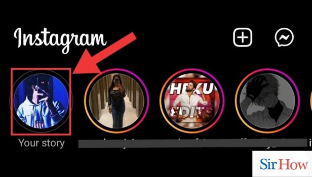 Tap on the Profile story icon