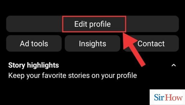 Click on the Edit Profile to edit Profile Category