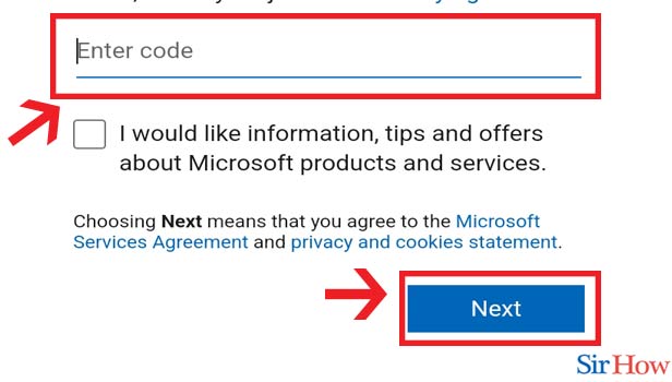 Image title Create Microsoft Onedrive Account step 7