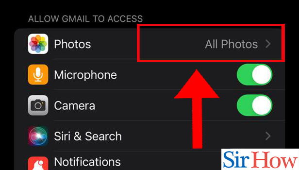 Image titled Give All Photos access to Gmail App in iPhone Step 4