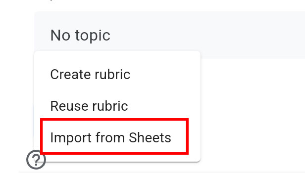 image title Import a Rubric into Google Classroom step 7