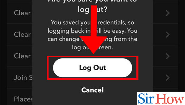 Image titled Log out in Snapchat in iPhone Step 6