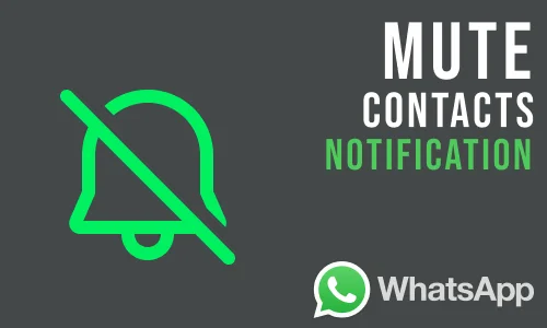 How to Mute Any WhatsApp Contacts Notification