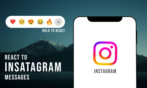 How to react to an instagram message with emoji on iphone