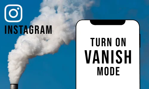 How to turn on vanish mode on iPhone