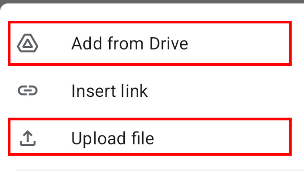 image title Add a Document to Google Classroom step 7