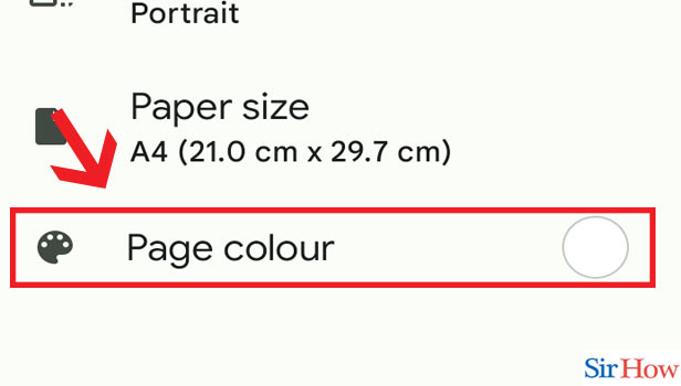 Image title Change Google Doc Background Colour step 6