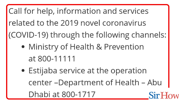 Image Titled check coronavirus helpline in UAE Step 3