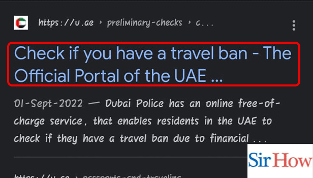 Image Titled check travel ban in UAE Step 1