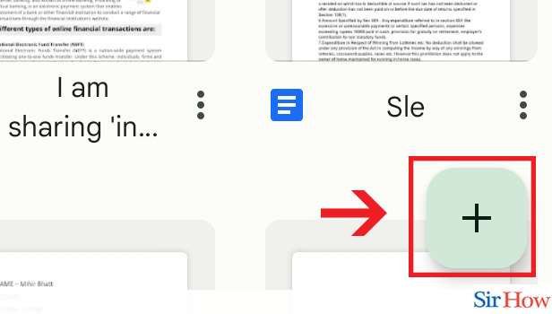 Image title Create a Google Doc on step 2