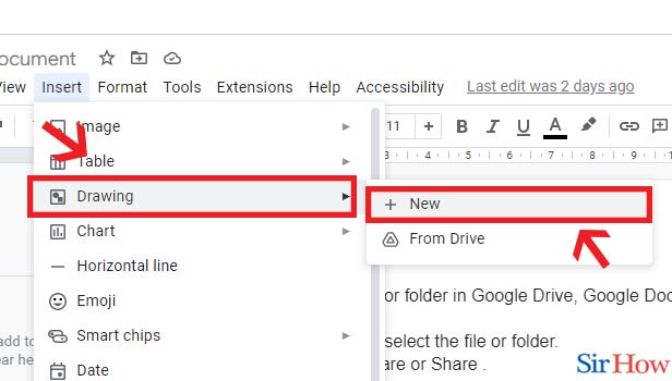 Image title Draw on a Google Doc step 12