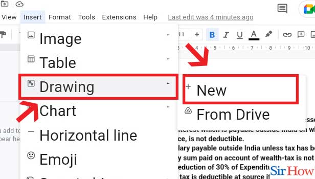 Image title Draw on a Google Doc step 7