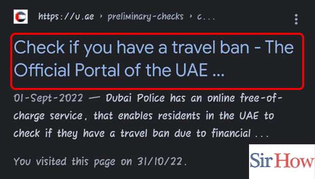 Image Titled find travel ban in UAE Step 1