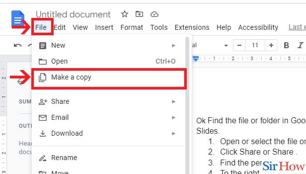 Image title Make a Copy of a Google Doc step 8