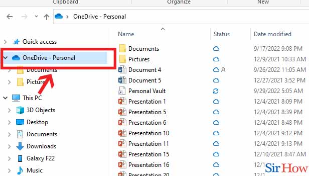 Image title Remove OneDrive Folder from File Explorer step 2