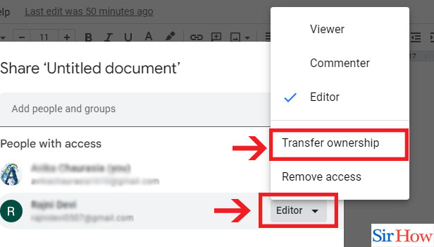 Image title Transfer Google Doc Ownership step 12