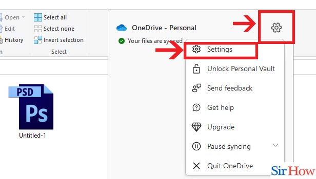 Image title Unlink OneDrive from Computer step 2