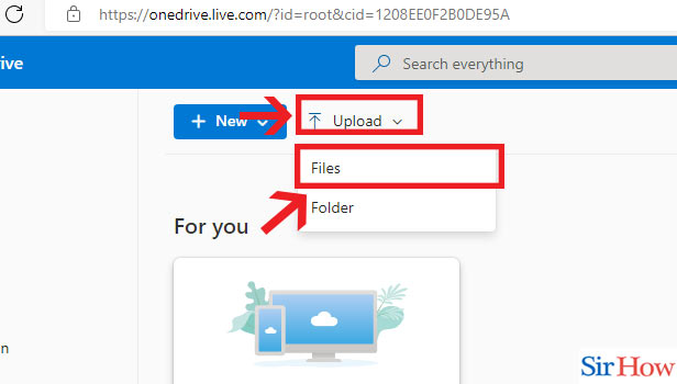 Image title Upload Large Files to OneDrive step 2