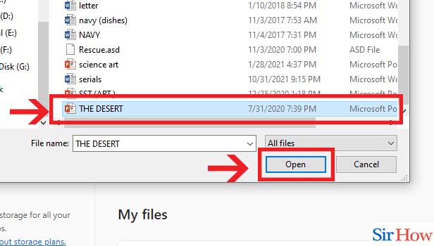 Image title Upload Large Files to OneDrive step 3