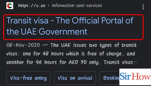 Image Titled apply for transit visa in UAE Step 1