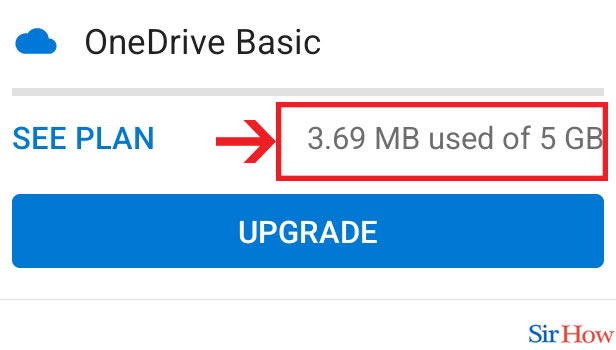 Image title Check Onedrive Storage step 3