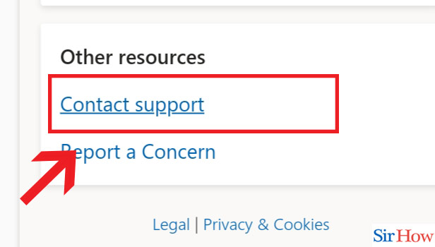 Image title Contact Onedrive Support step 3