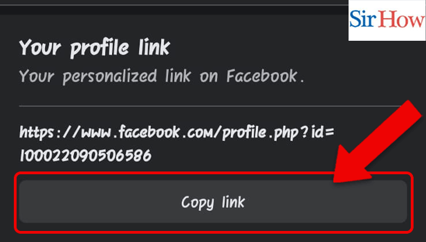 Image Titled copy profile link Facebook app Step 4