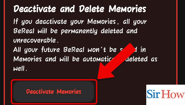 Image Titled deactivate memories in BeReal Step 5