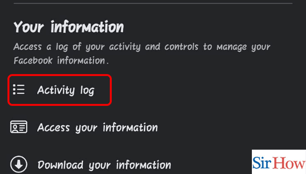 Image Titled find activity log on Facebook app Step 4