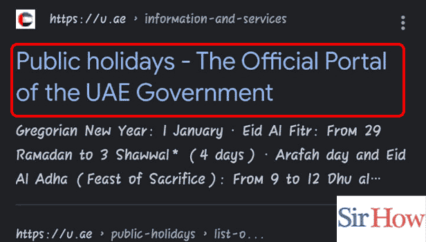 Image Titled get list of holidays in UAE Step 1