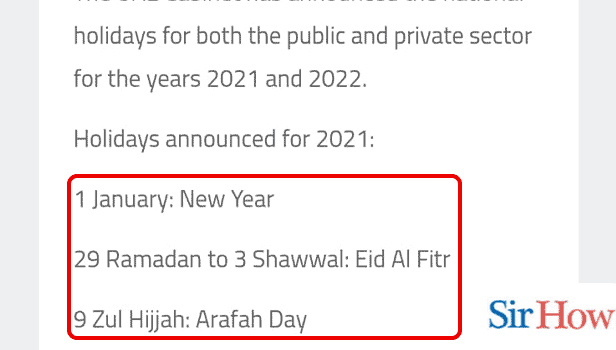 Image Titled get list of holidays in UAE Step 3