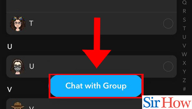 Image titled Make a Group Chat on Snapchat in iPhone Step 6