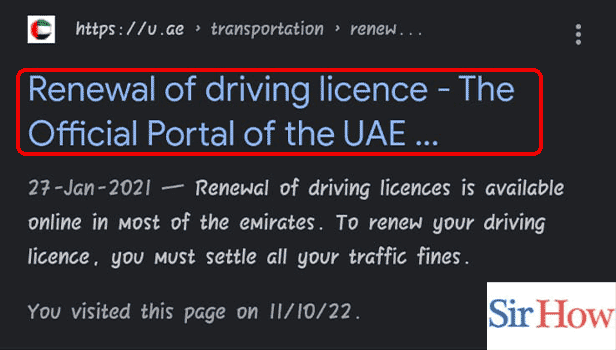 Image Titled renew UAE driving license Step 1