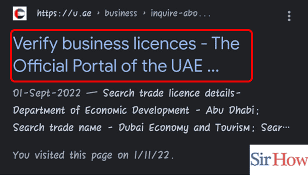 Image Titled search trade license in UAE Step 1