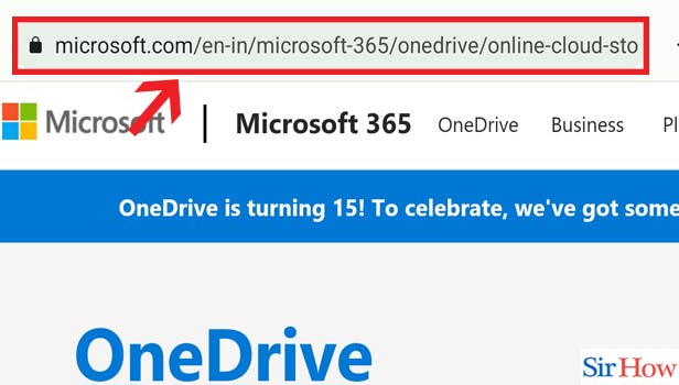 Image title Sign in to Onedrive step 1