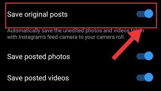 image titled turnoff original post saving to camera roll on Instagram step 6