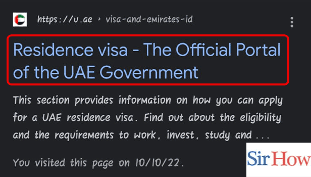 Image Tiled view visa rules in UAE Step 1