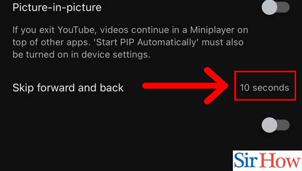 Image title Change Times for Double Tap to Seek on YouTube on iPhone Step 5