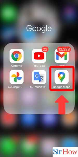 Image title Change km to Miles on Google Maps iPhone Step 1