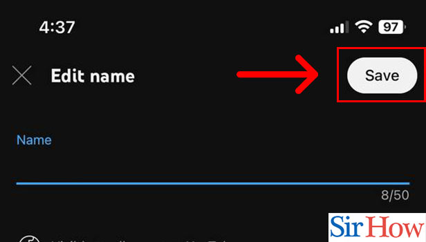 Image title Change Name of Your YouTube Channel on iPhone Step 6