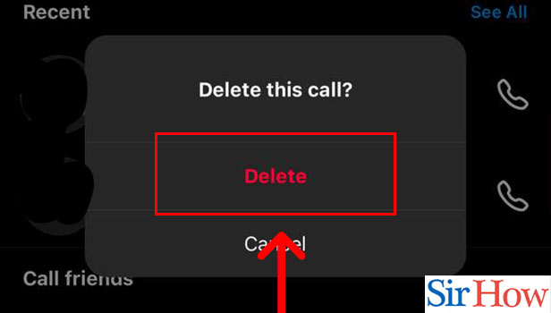 Image title Delete Instagram Call History on iPhone Step 5
