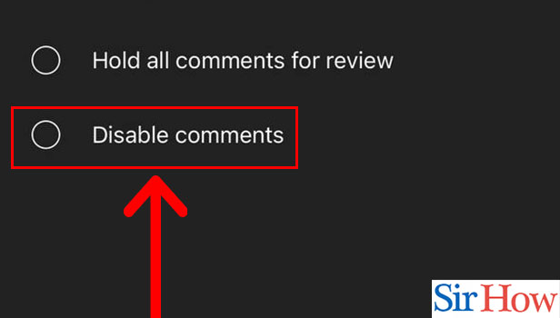 Image title Disable Comments on YouTube on iPhone Step 7