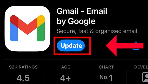 Image title Update Gmail App Step 4