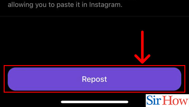 Image title Repost on Instagram on iPhone Step 12