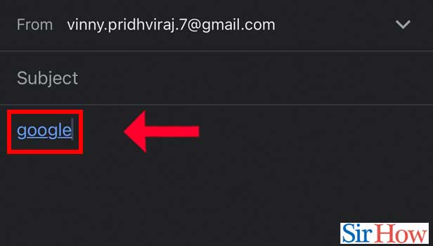 Image Title Send Hyperlink In Gmail App Step 7