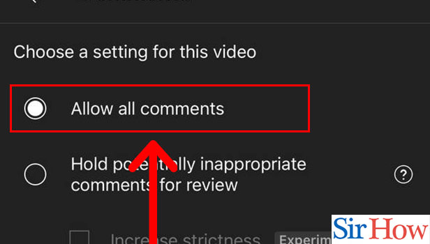 Image title Turn on Comments on YouTube on iPhone Step 7