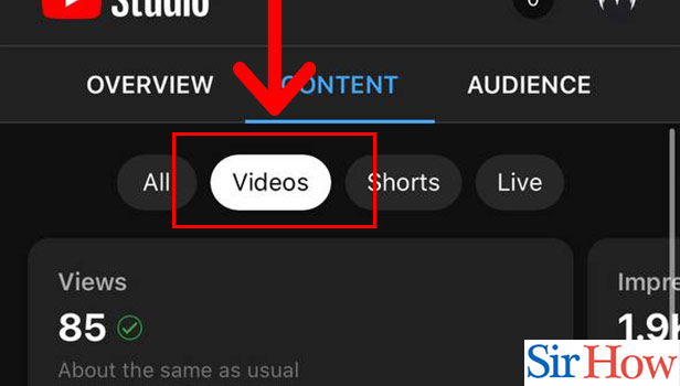 Image title View Average View Duration of Videos on YouTube on iPhone Step 4