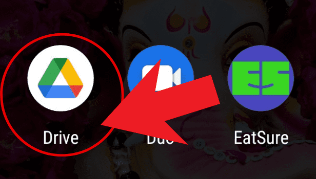 Find and open google drive in your phone