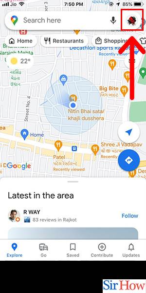 Image title Avoid Motorways on Google Maps iPhone Step 2