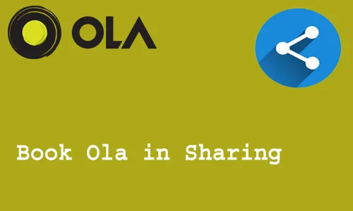 How to Book Ola in Sharing